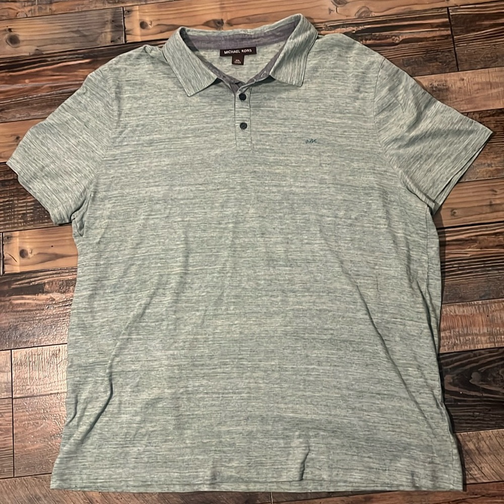 Michael Kors light green and light blue polo shirt